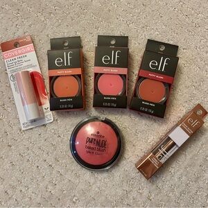 e.l.f. Essence and Covergirl Blush Eyeshadow Lip Balm Makeup Bundle